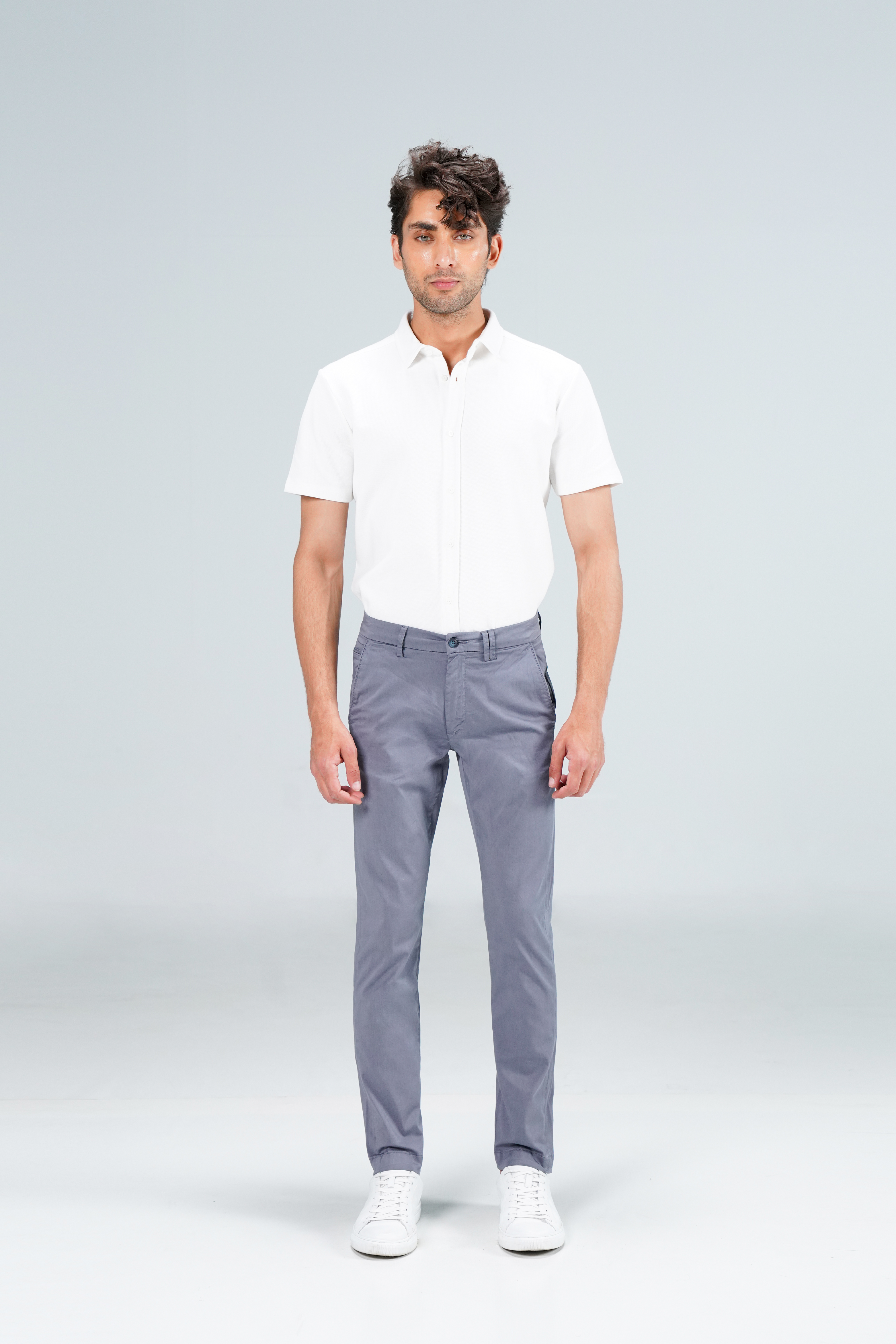 Cropped Leg Chino Grey