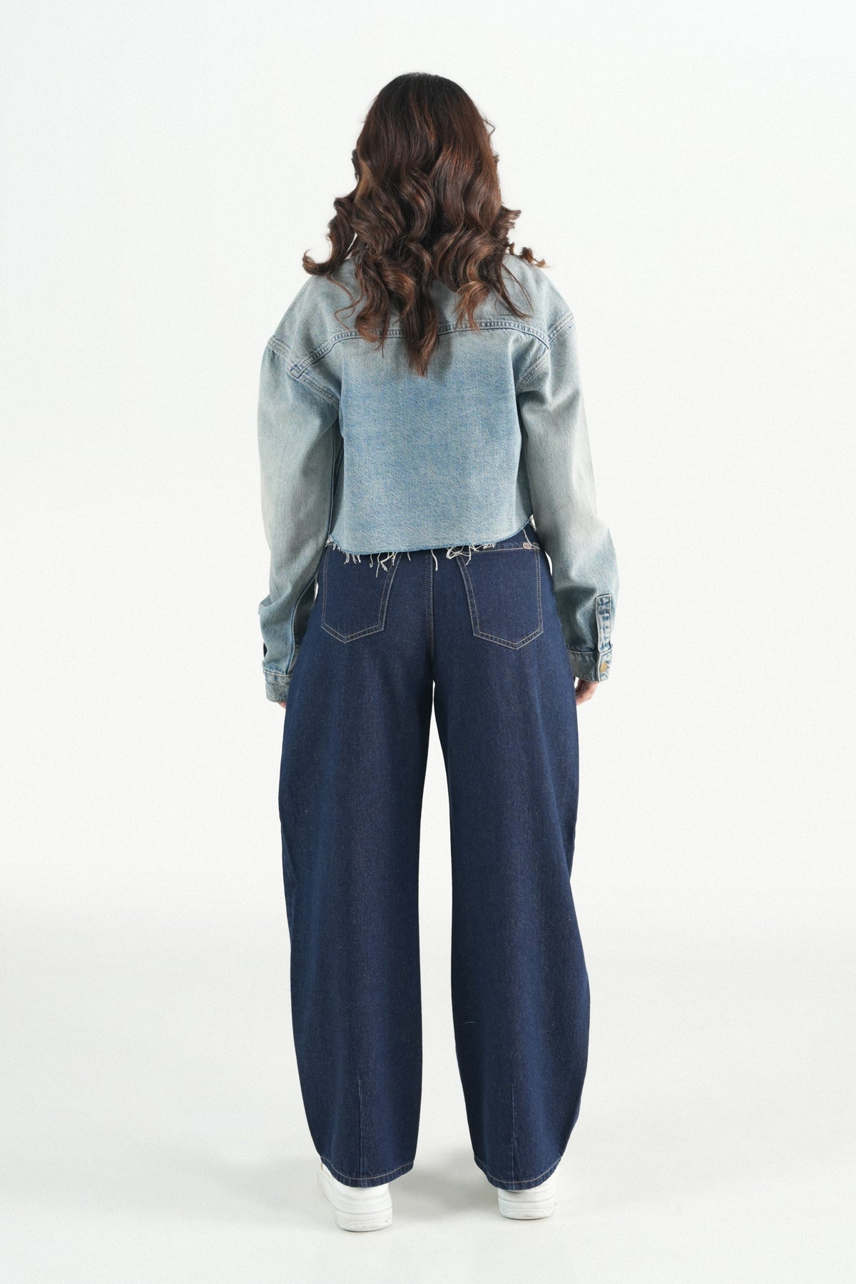 Vintage Cropped Raw Edge Shirt