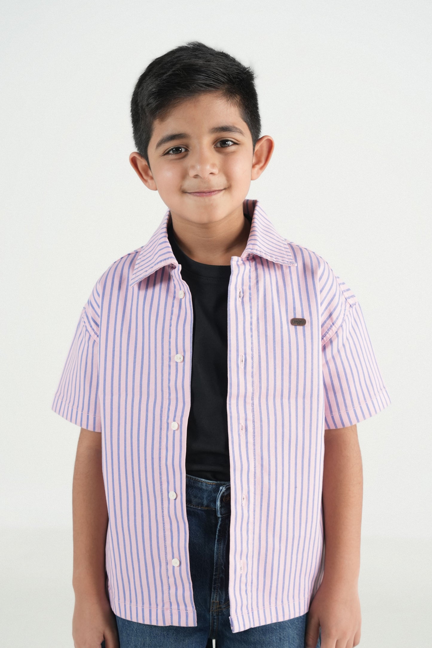 Summer Strip Button Down Shirt- Pink