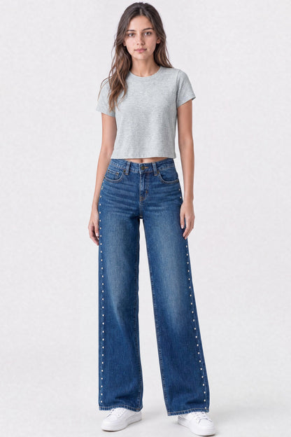 Cropped Short Sleeve T-Shirt Ash Grey