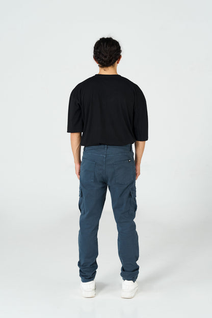 Navy Stretch Cargo shop at Rockstar Jeans