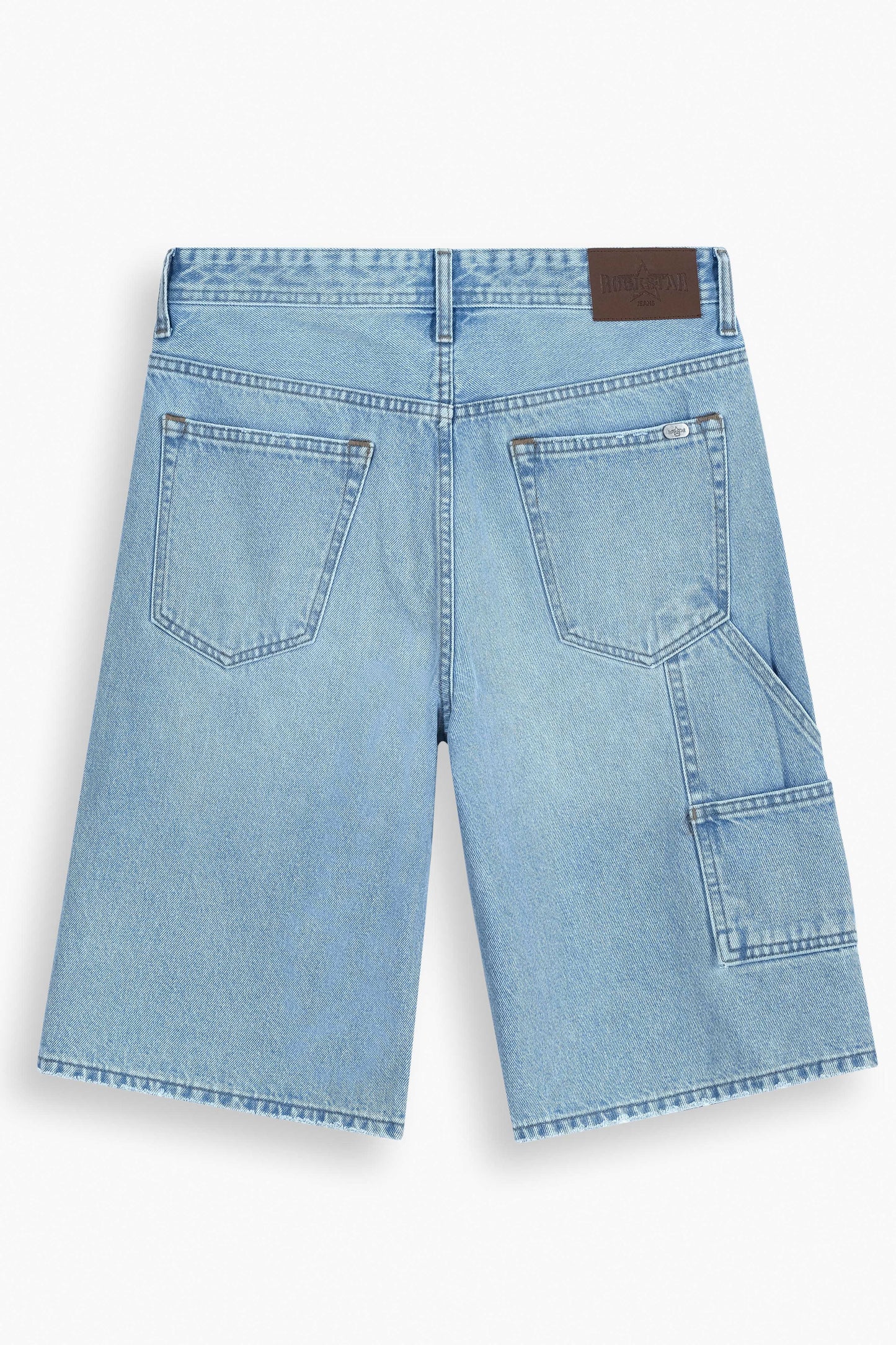 Baggy Denim Carpenter Shorts Light Blue