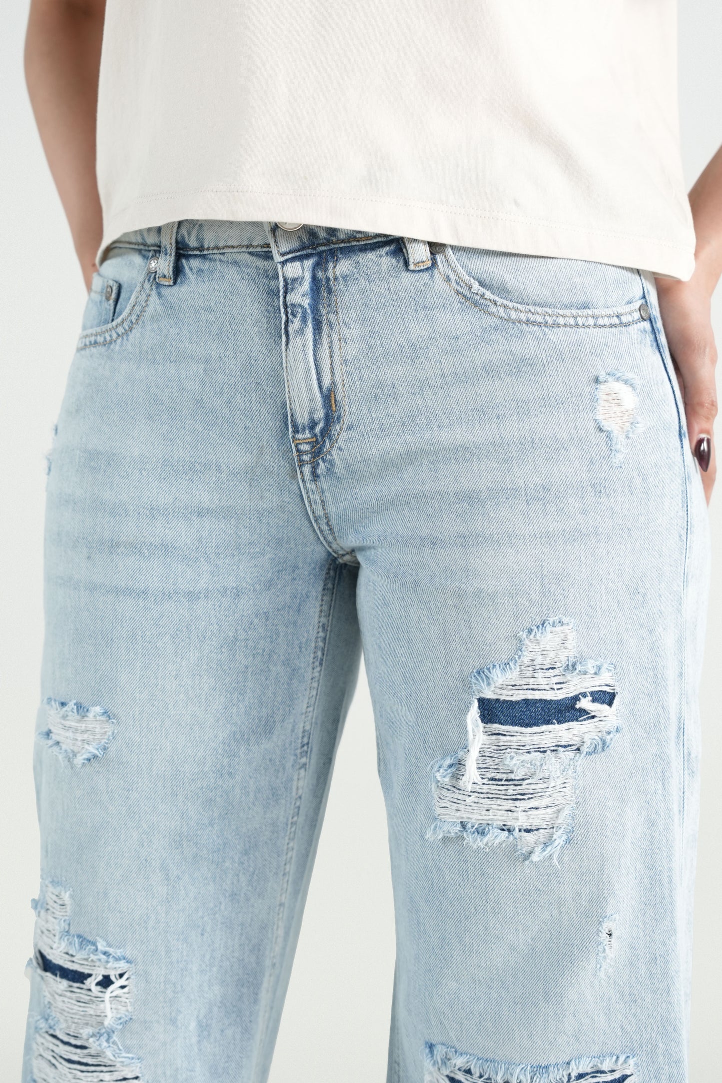 Vintage Repair Wide Leg Jeans