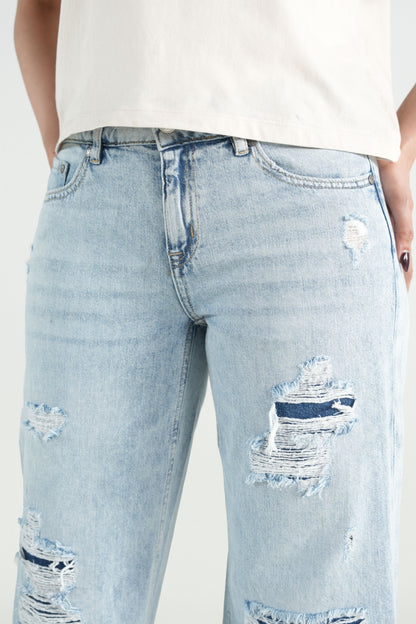 Vintage Repair Wide Leg Jeans