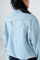Light Blue Balloon Bomber Jacket