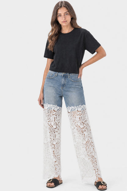Cropped Short Sleeve T-Shirt Black