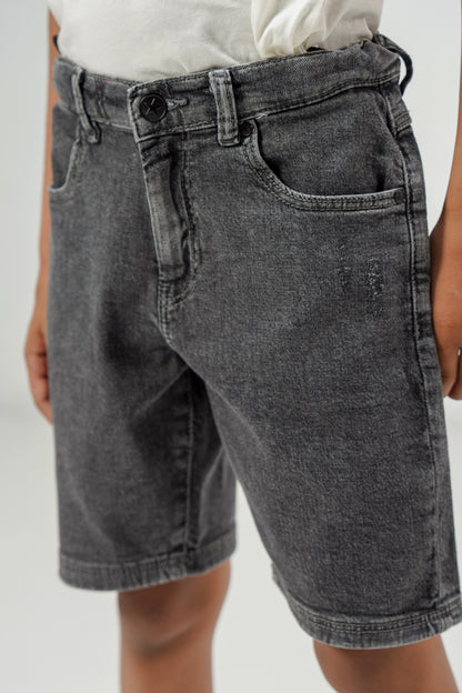Ultra light Grey Denim Shorts