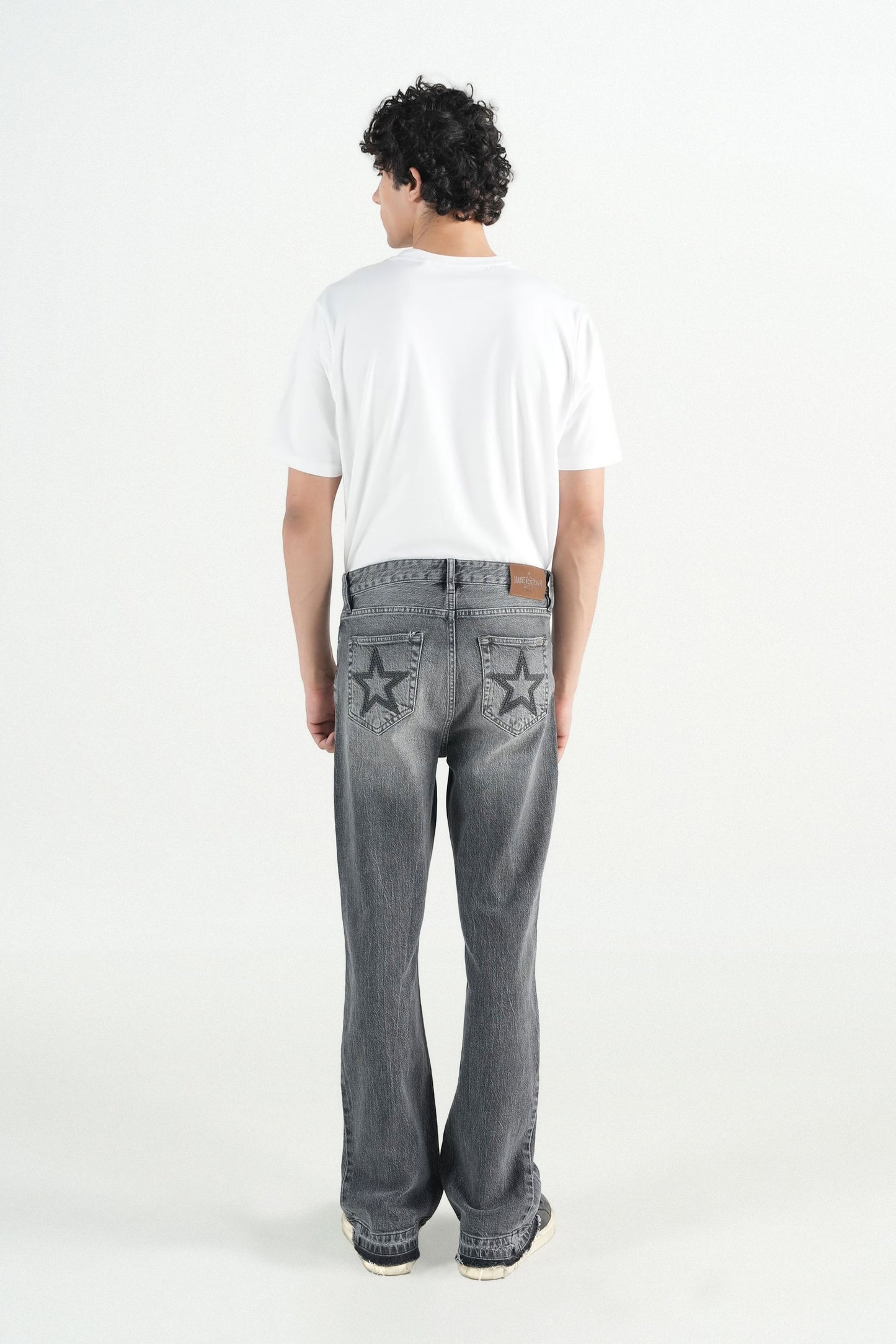 Charcoal Flare Fit Jeans