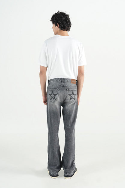 Charcoal Flare Fit Jeans