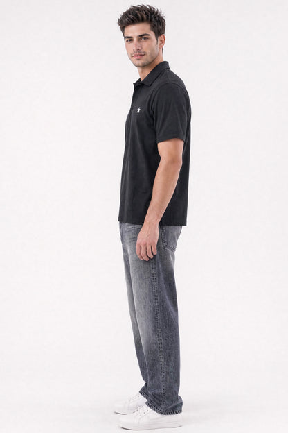 Loose Straight Fit Jeans Charcoal