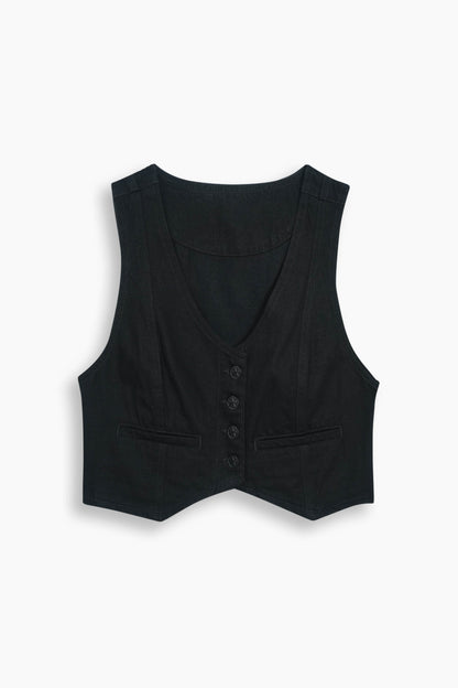 Limited Denim Vest Black