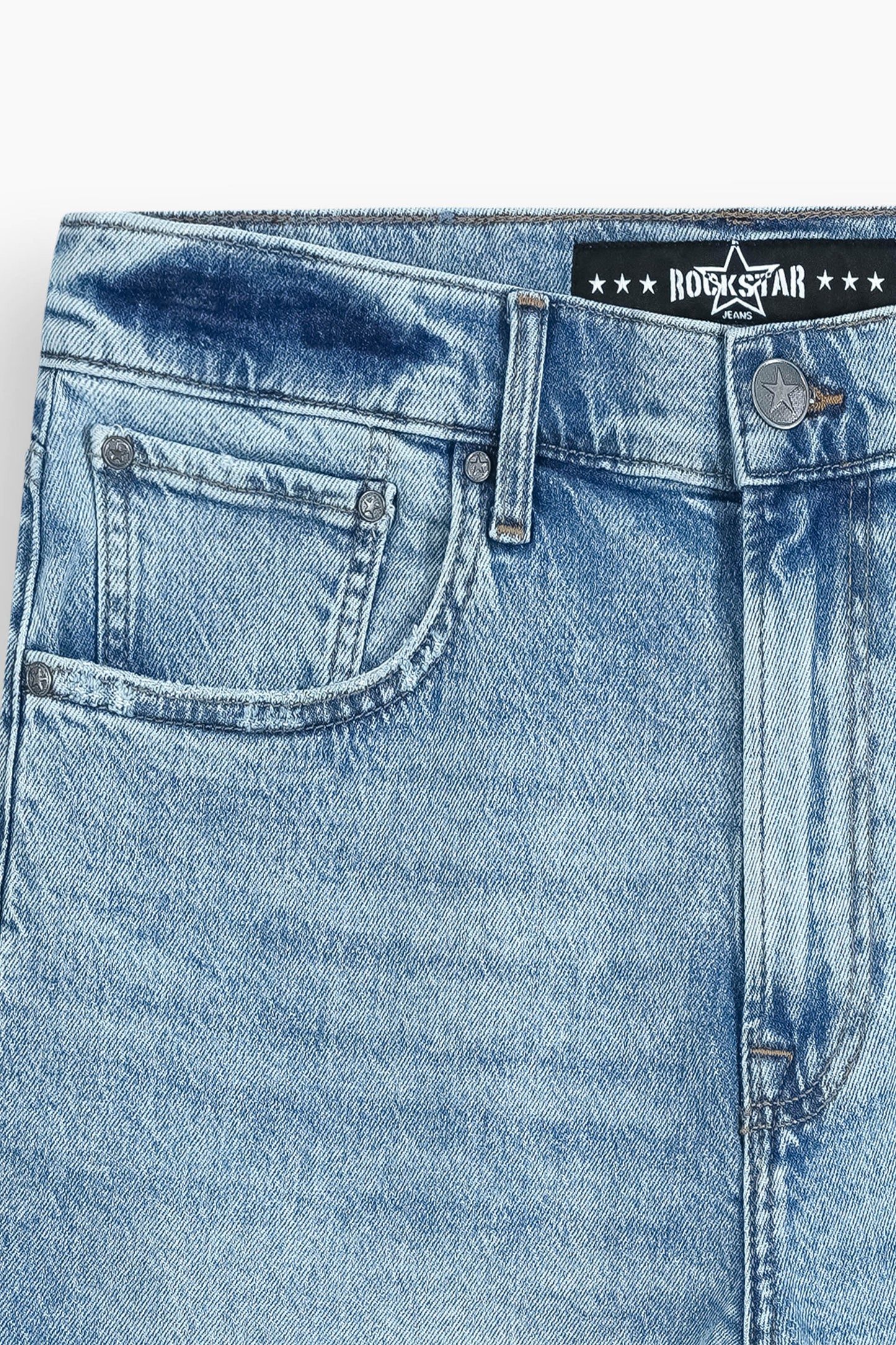Baggy Fit Denim Shorts Light Blue