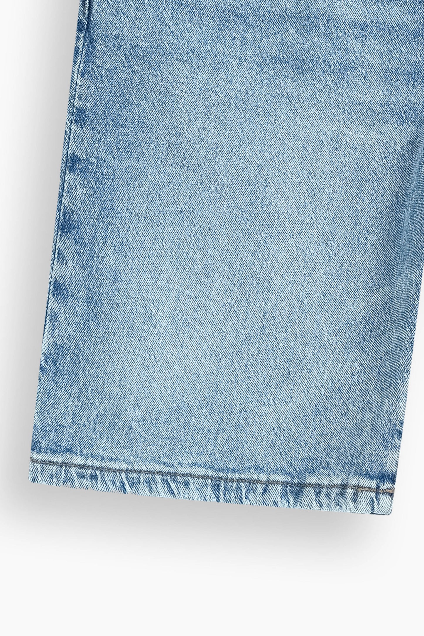Baggy Fit Denim Shorts Light Blue