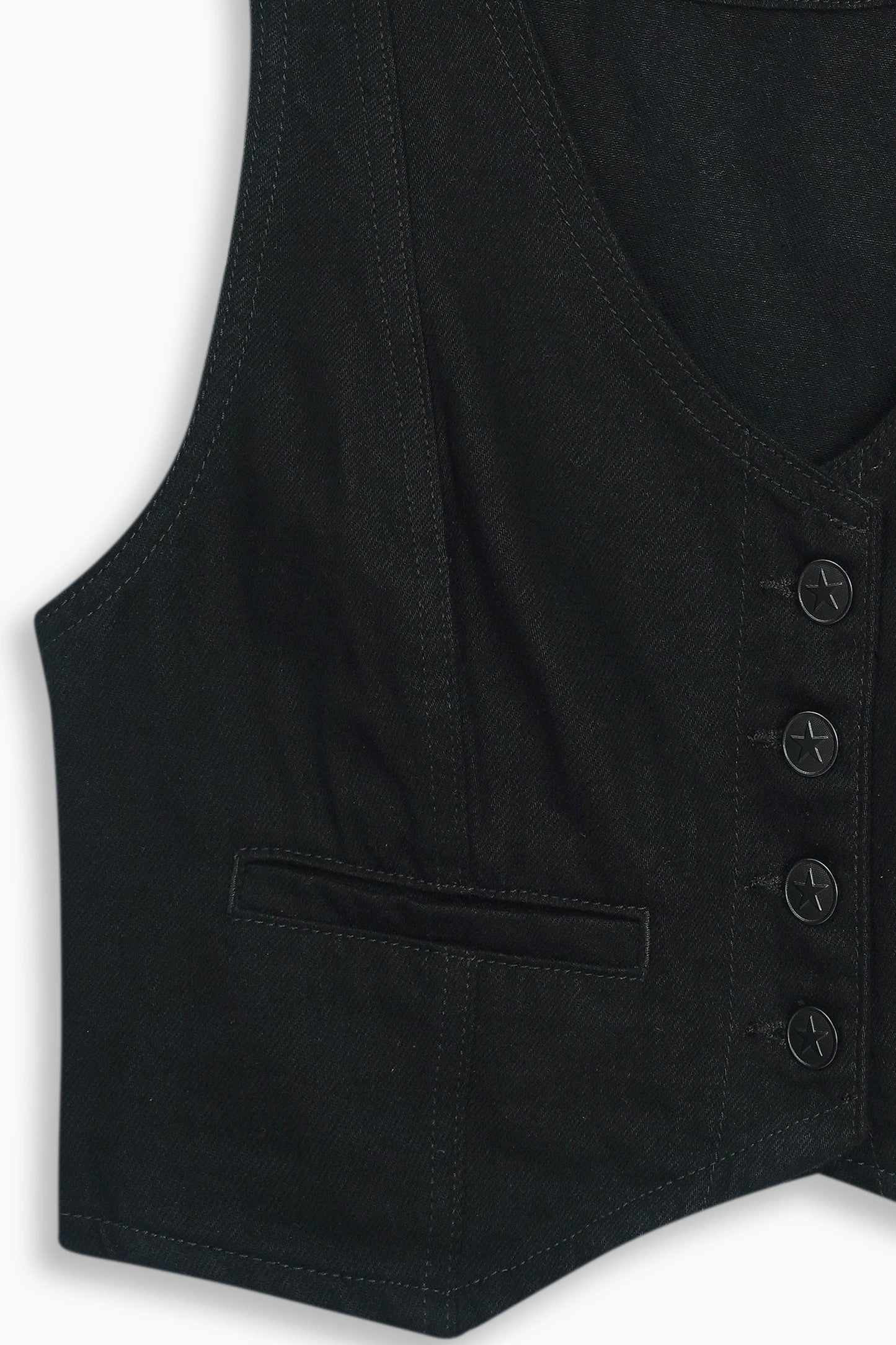 Limited Denim Vest Black