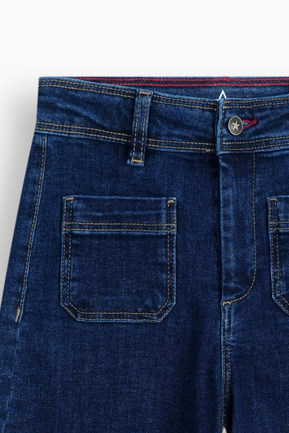 Front Pocket Wide Leg Jeans