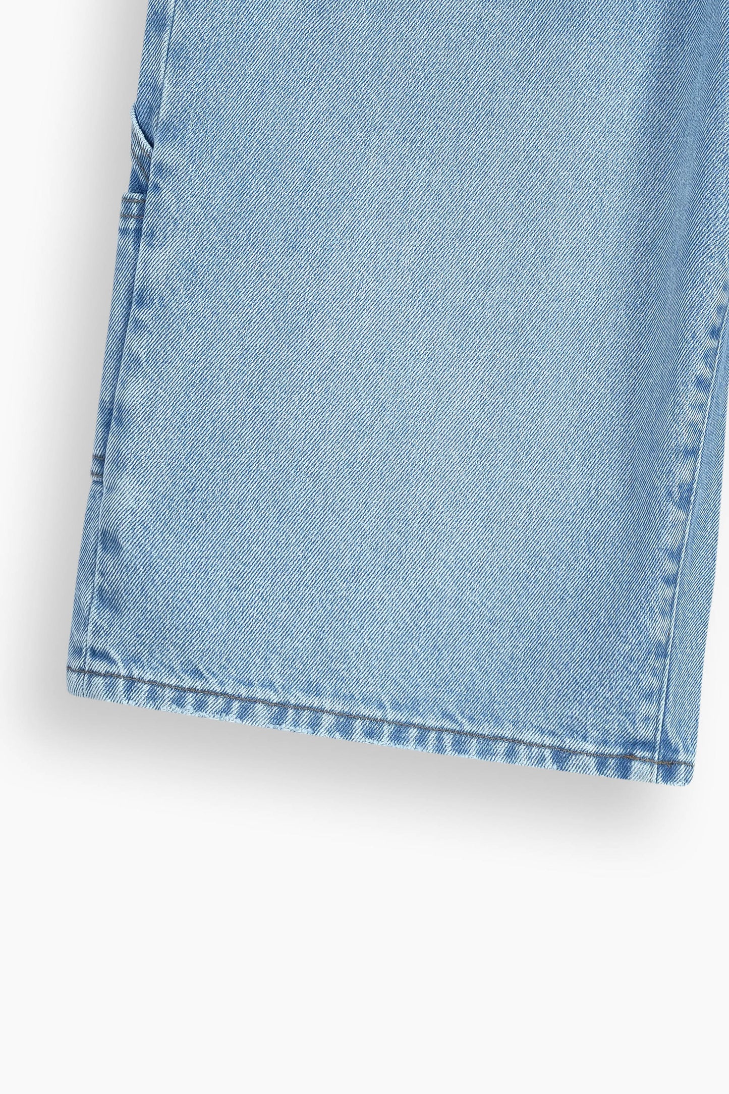 Baggy Denim Carpenter Shorts Light Blue