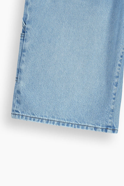 Baggy Denim Carpenter Shorts Light Blue