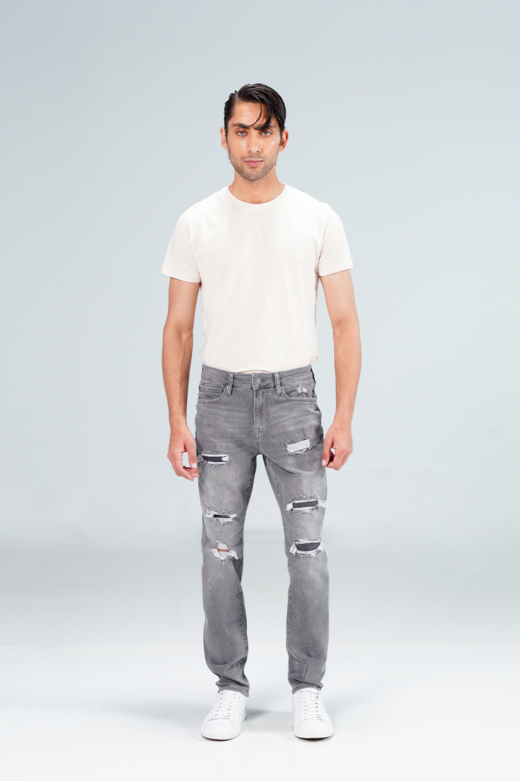 Skinny Ripped Repaired shop at Rockstar Jeans