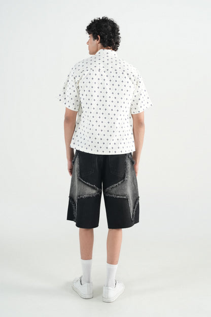 Hawaiian White  Printed Shirt