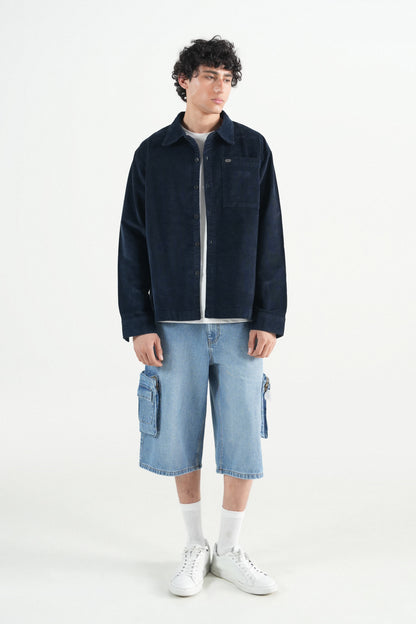 Oversized Blue Corduroy Jacket