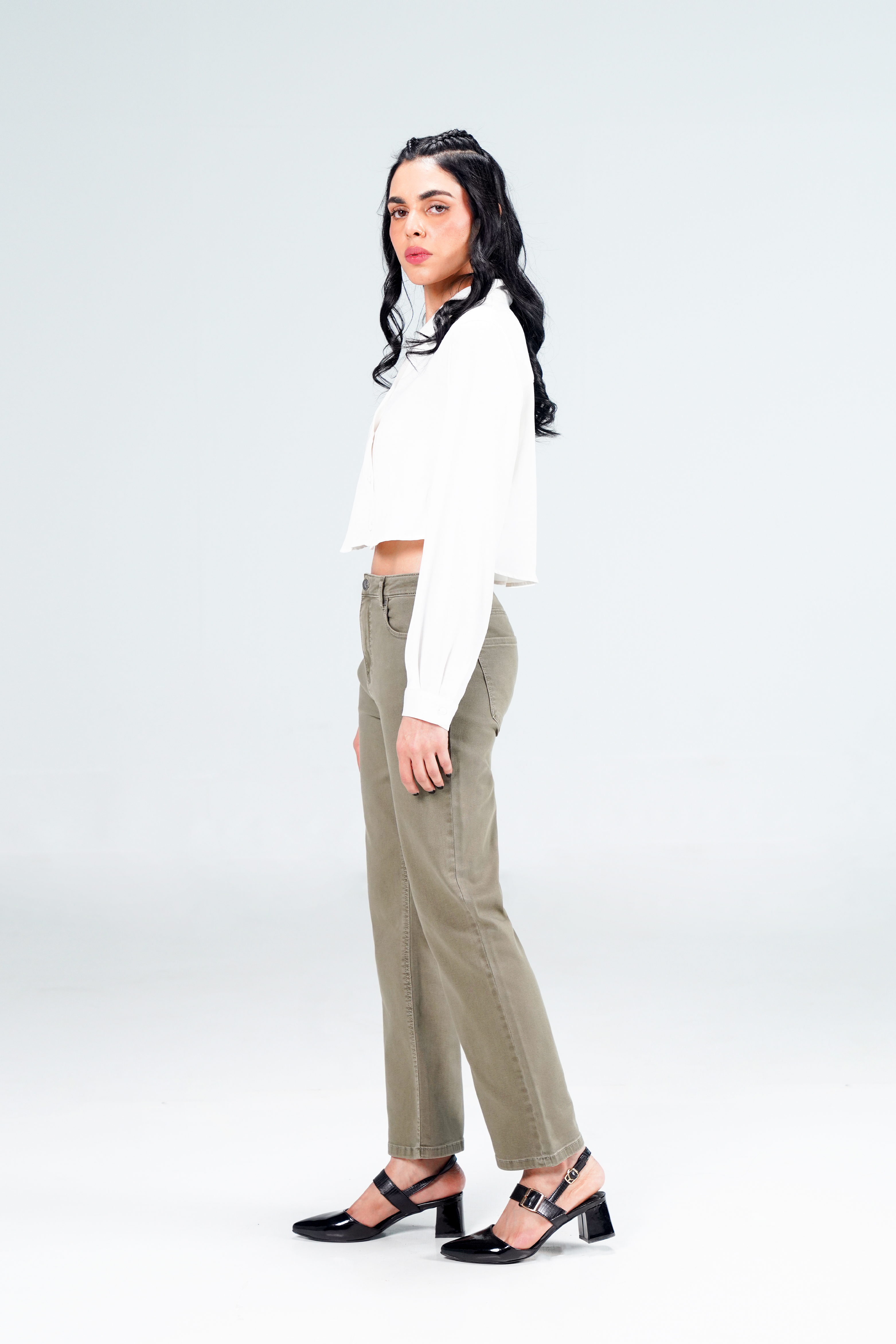 Green Bootcut Pant