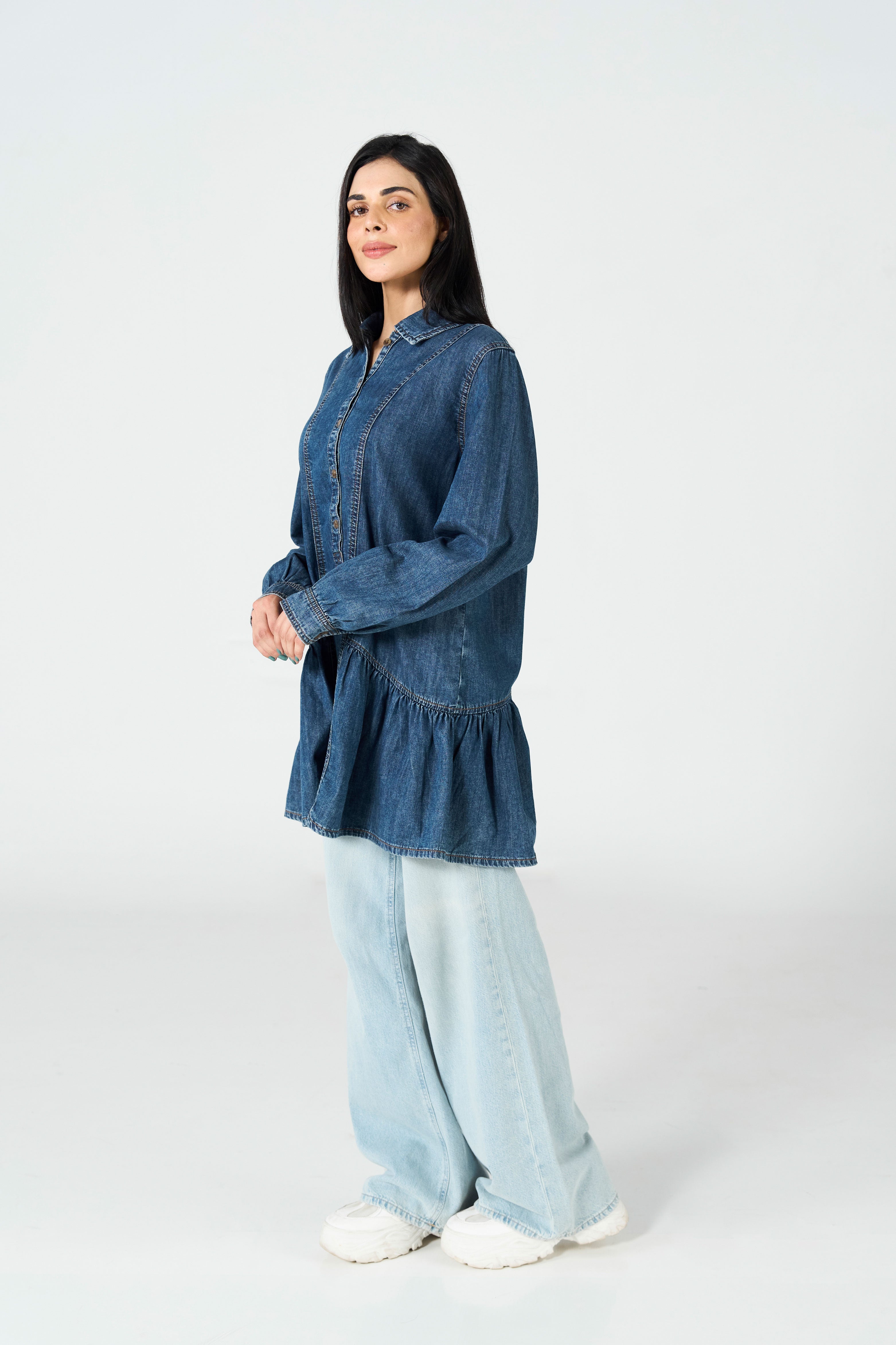Backstage Denim Short Dress