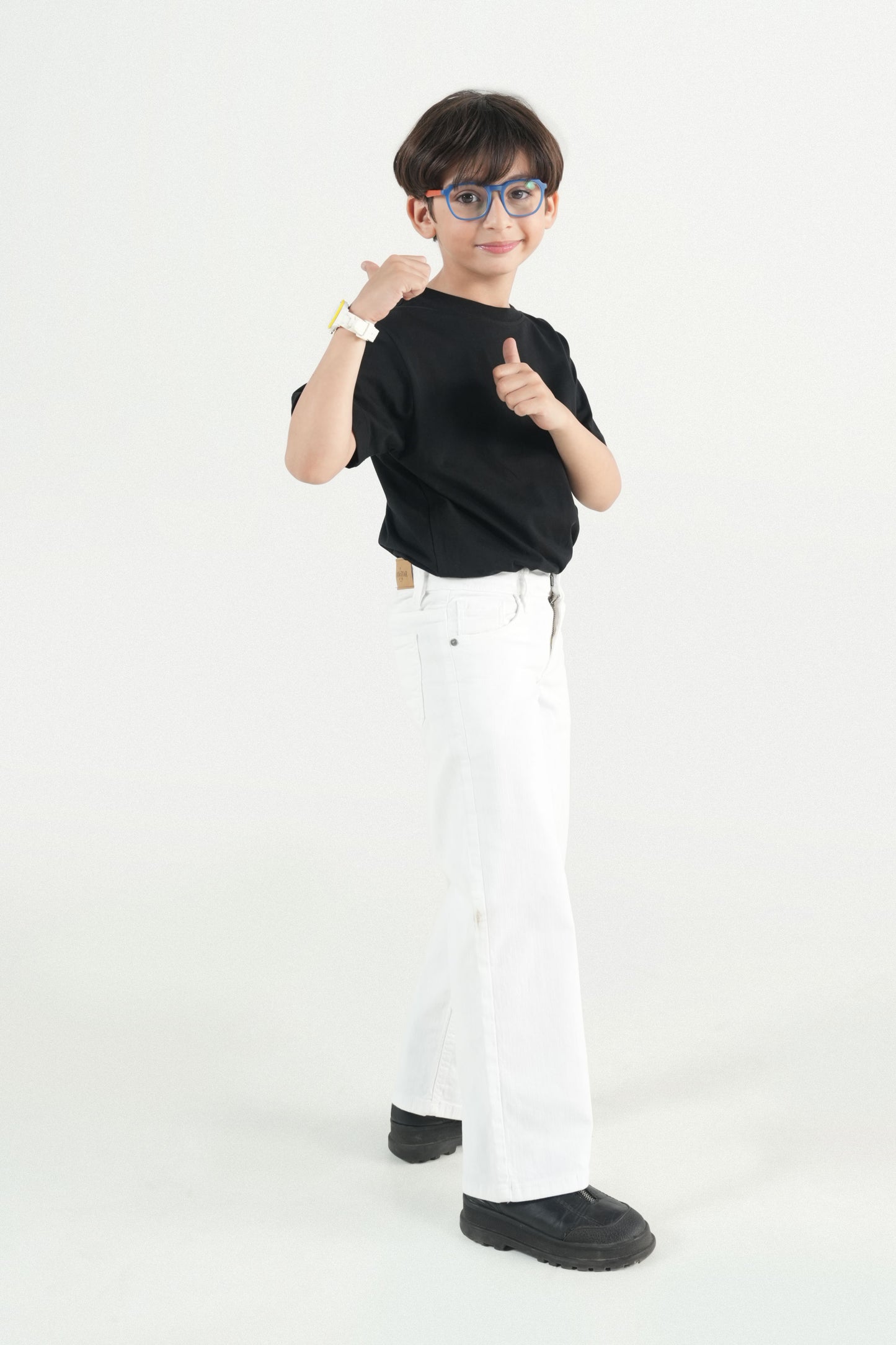 White Straight Fit Jeans