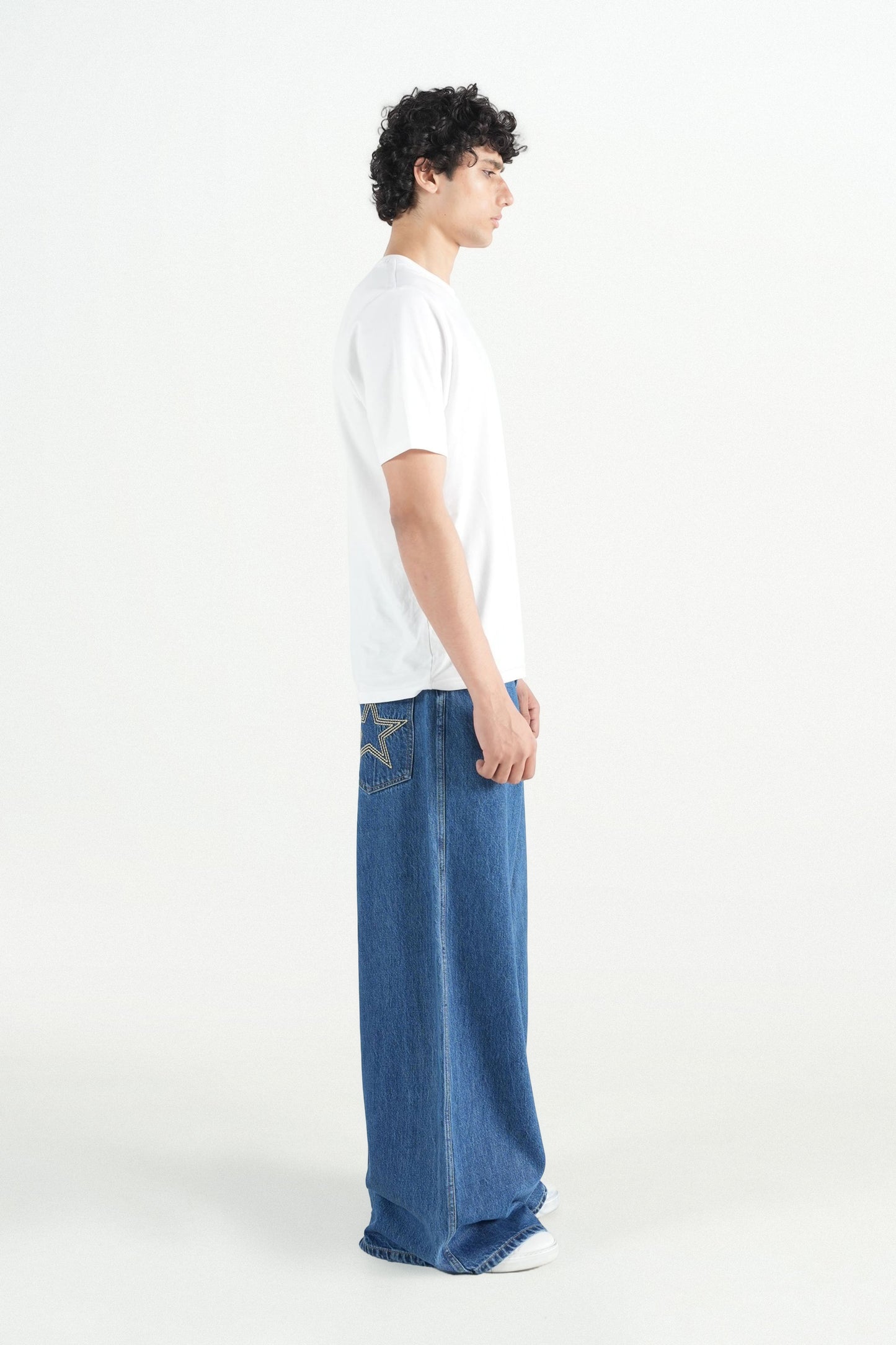 Super Baggy Jeans Mid Blue