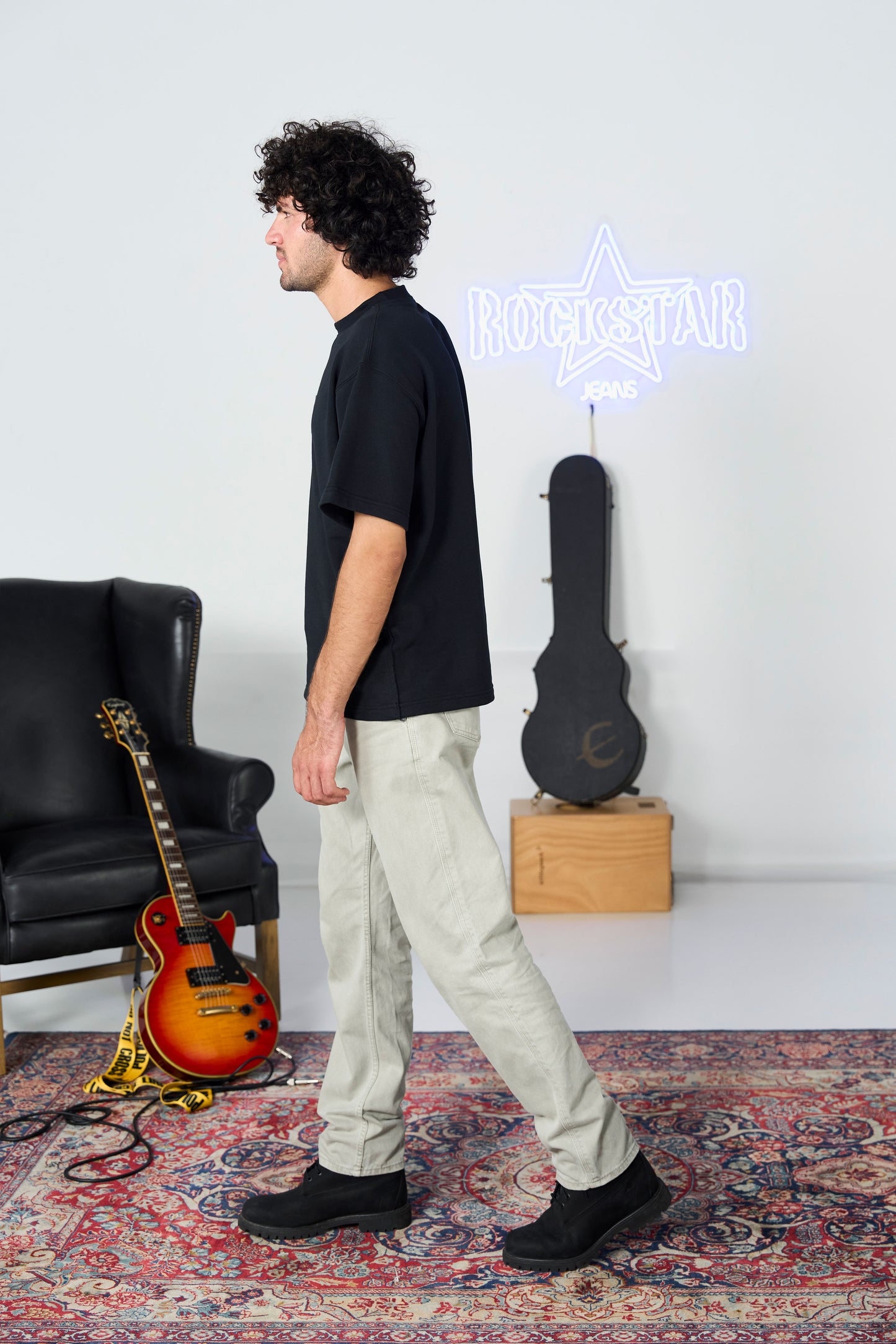 Beige Baggy Chino shop at Rockstar Jeans