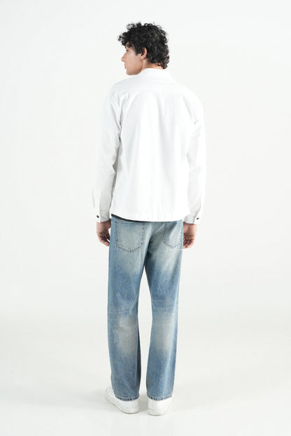 Oversized White Corduroy Jacket