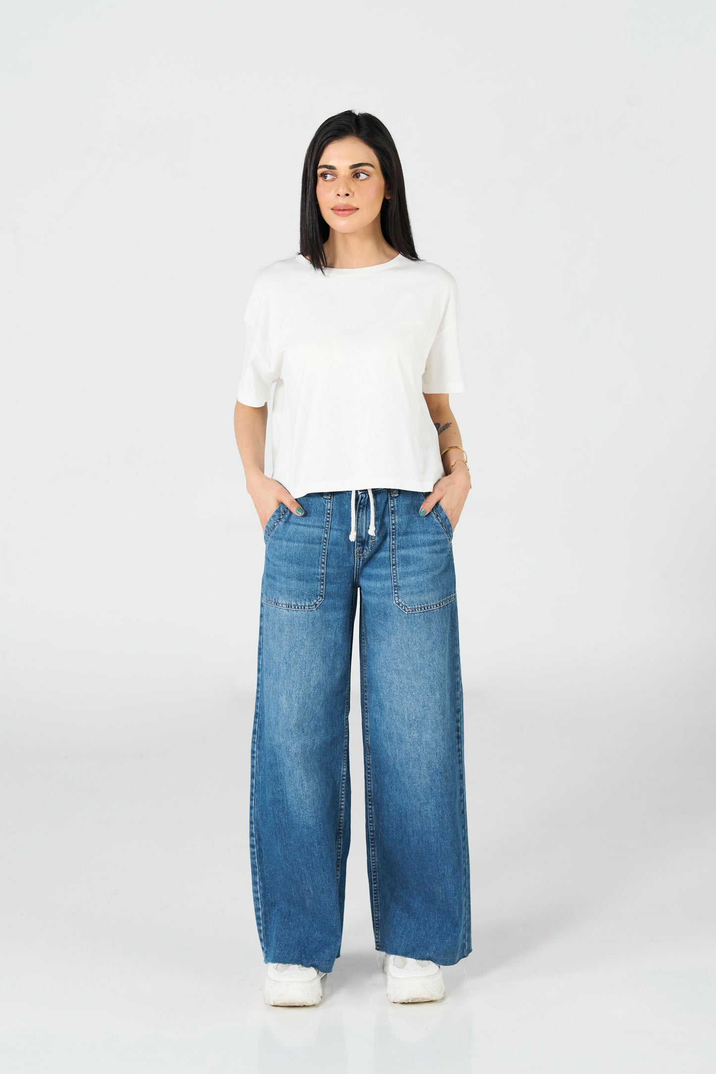 Patch Pocket Wide Leg shop at Rockstar Jeans