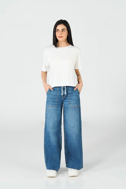 Patch Pocket Wide Leg shop at Rockstar Jeans