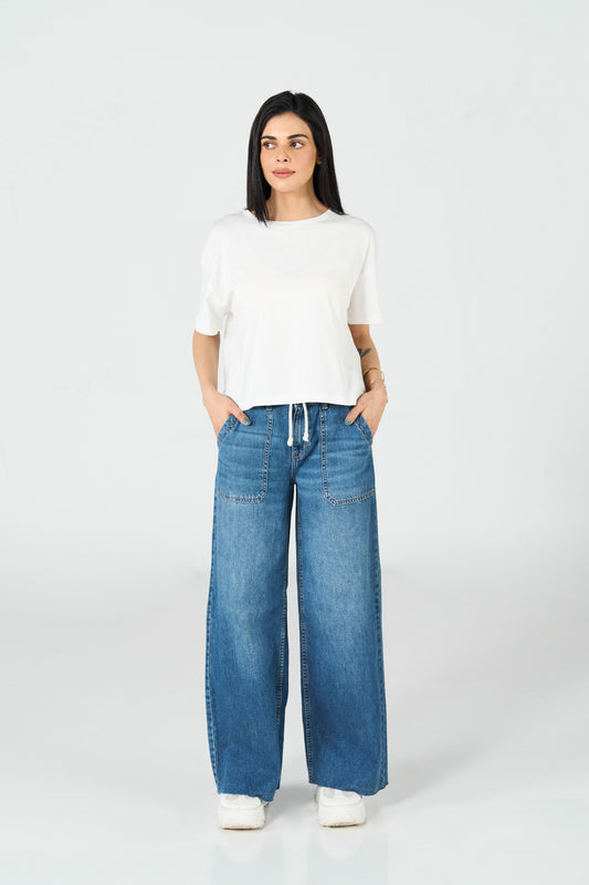 Patch Pocket Wide Leg shop at Rockstar Jeans