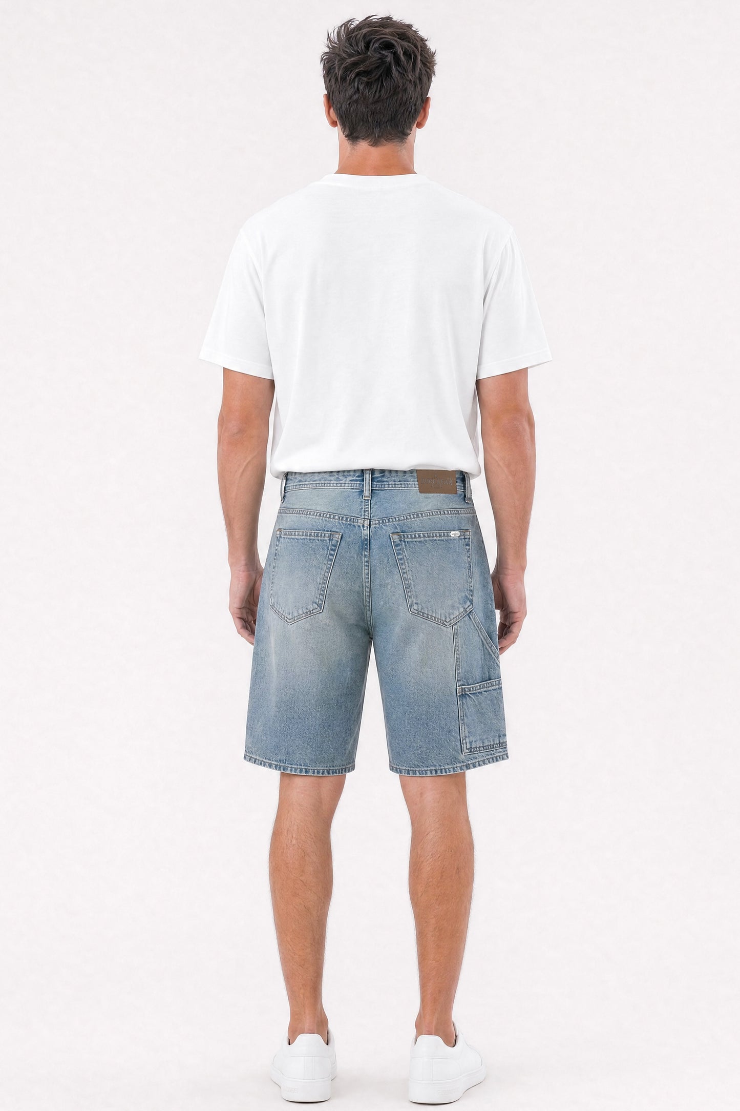 Baggy Denim Carpenter Shorts Tinted
