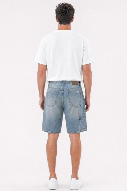 Baggy Denim Carpenter Shorts Tinted