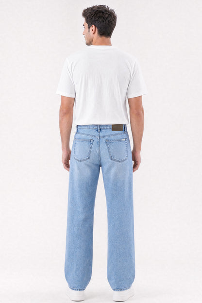 Loose Straight Fit Jeans Light Blue