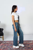 Wide Leg Flapper Pocket