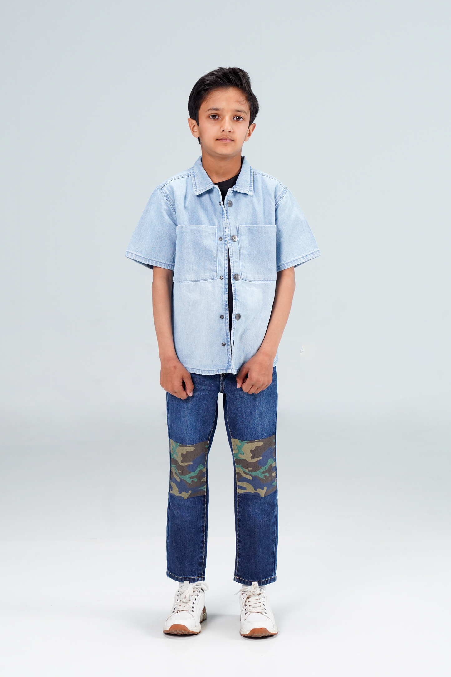 Sky Blue Button-Down shop at Rockstar Jeans