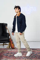 Dark Blue Bomber Jacket