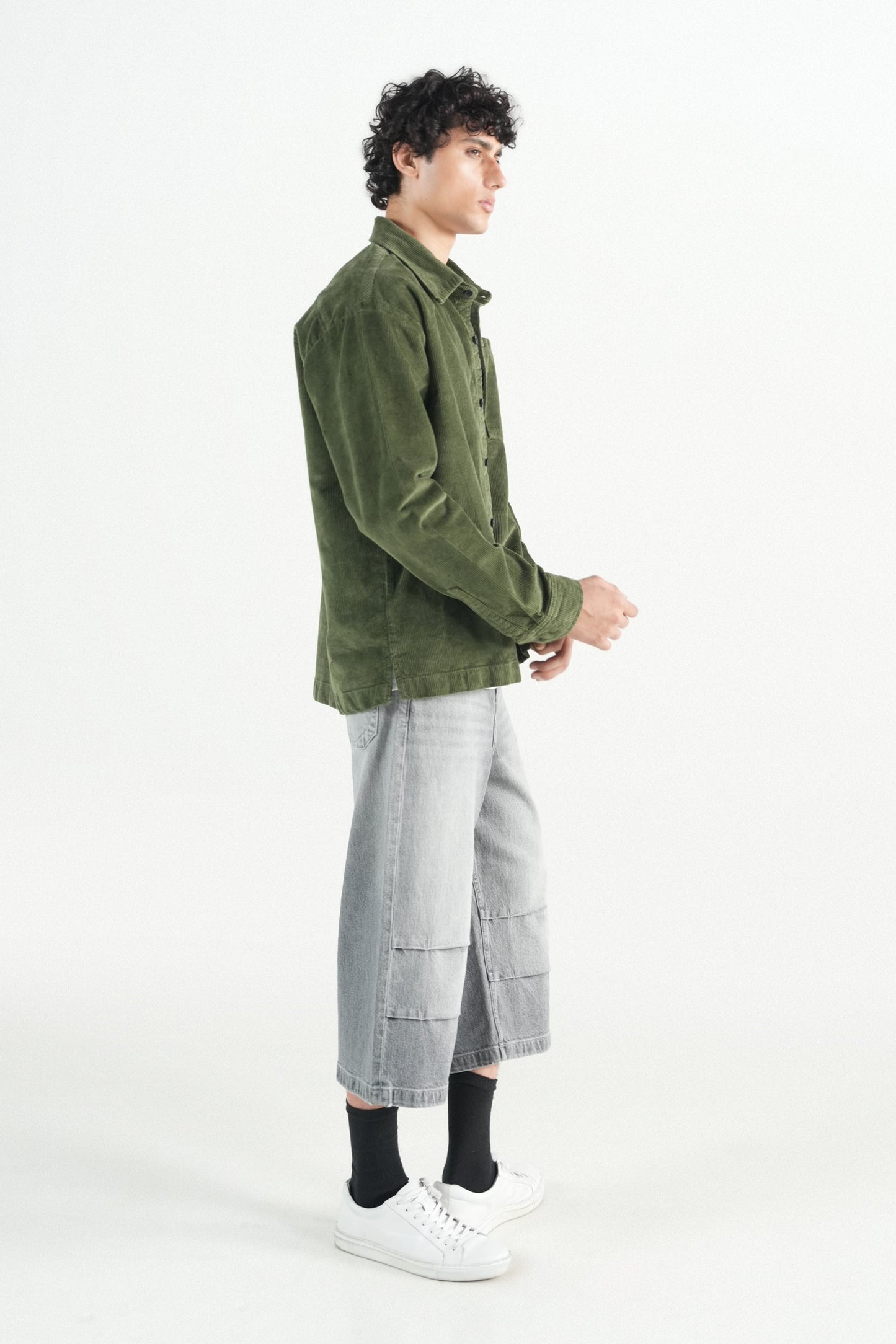 Oversized Green Corduroy  Jacket
