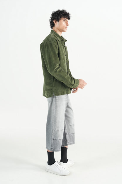 Oversized Green Corduroy  Jacket