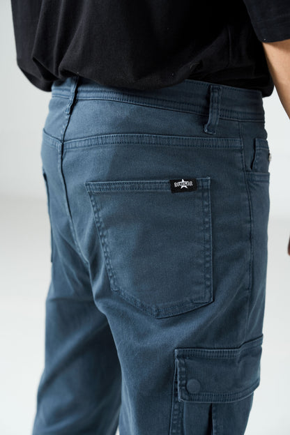 Navy Stretch Cargo shop at Rockstar Jeans