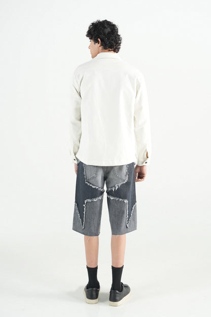 Oversized Off-White Corduroy  Jacket