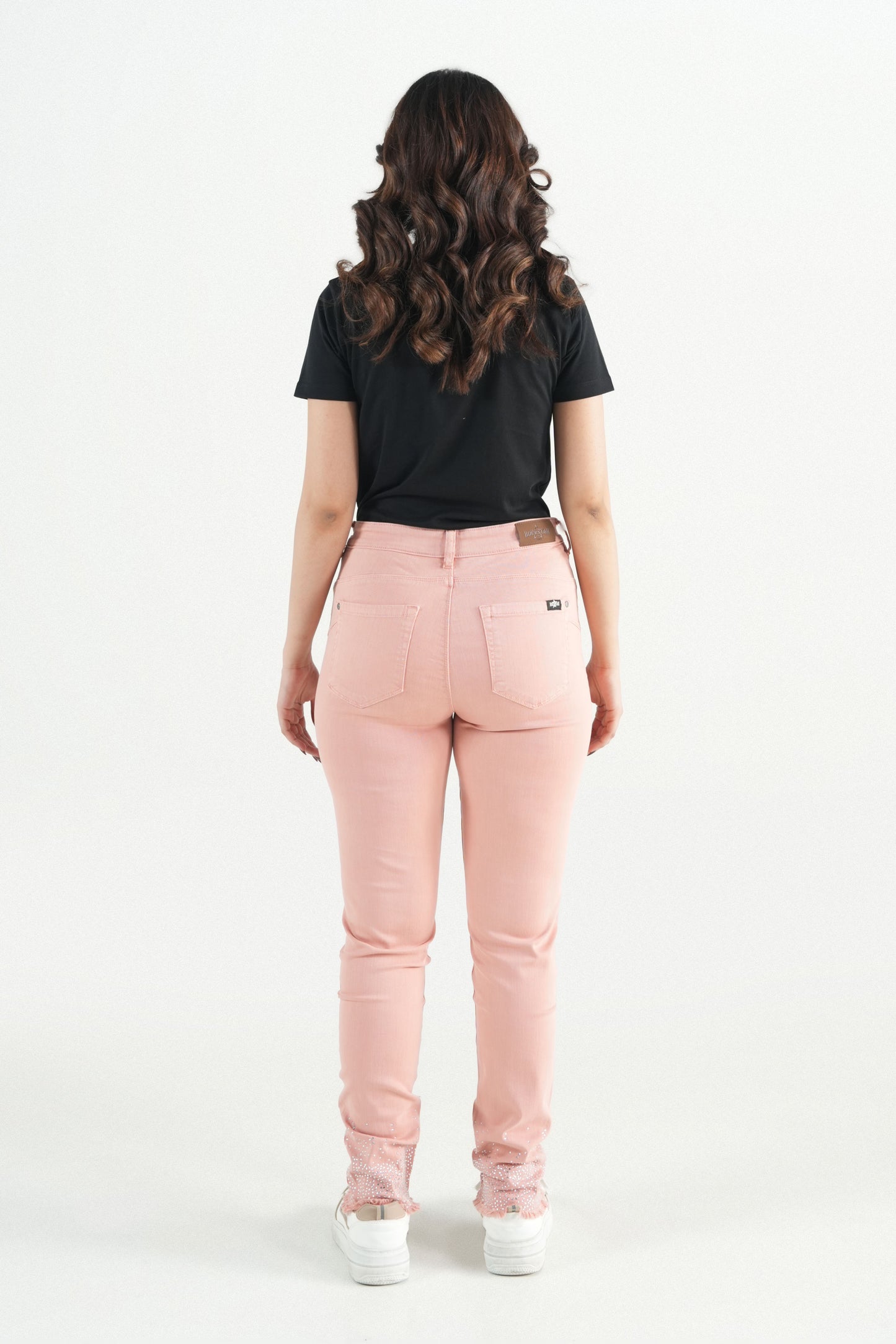 Crystal Hem Peach Pent