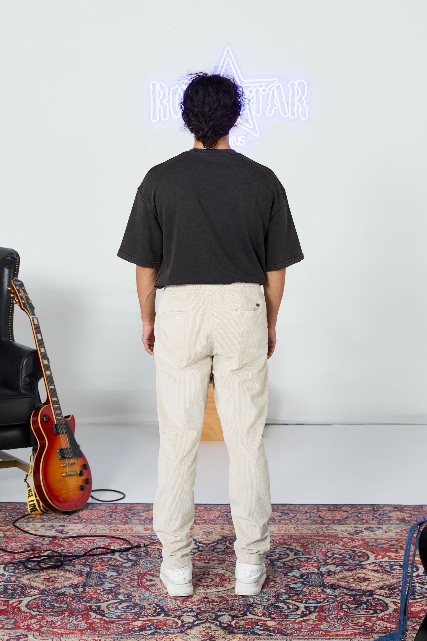 Beige Corduroy  Pant shop at Rockstar Jeans