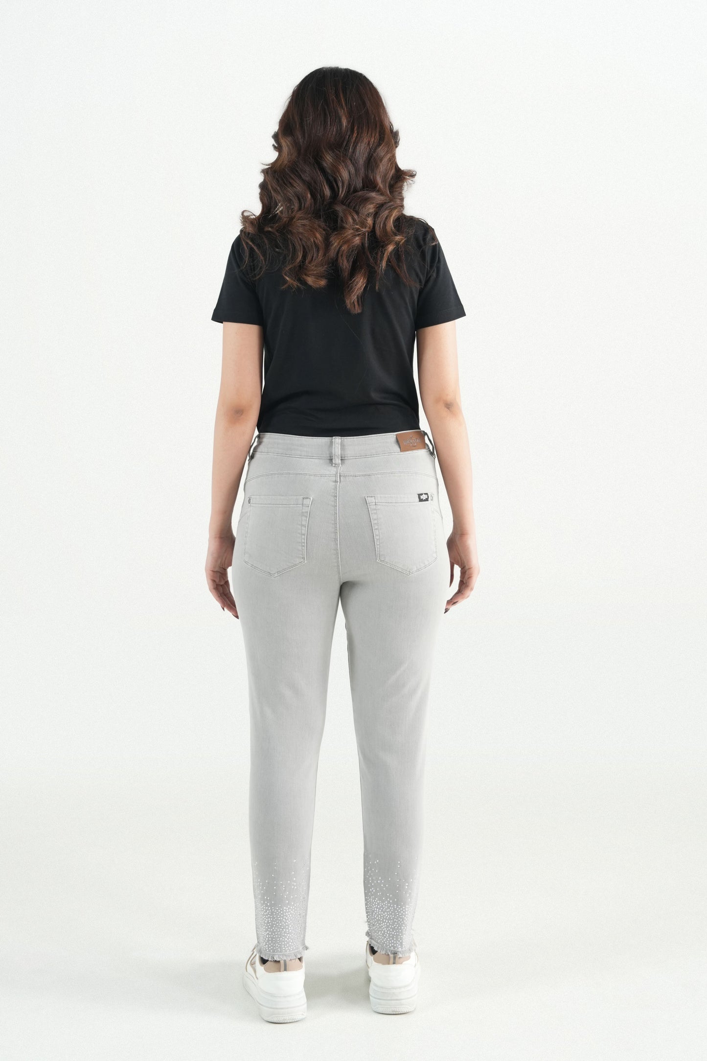 Crystal Hem Grey Pent