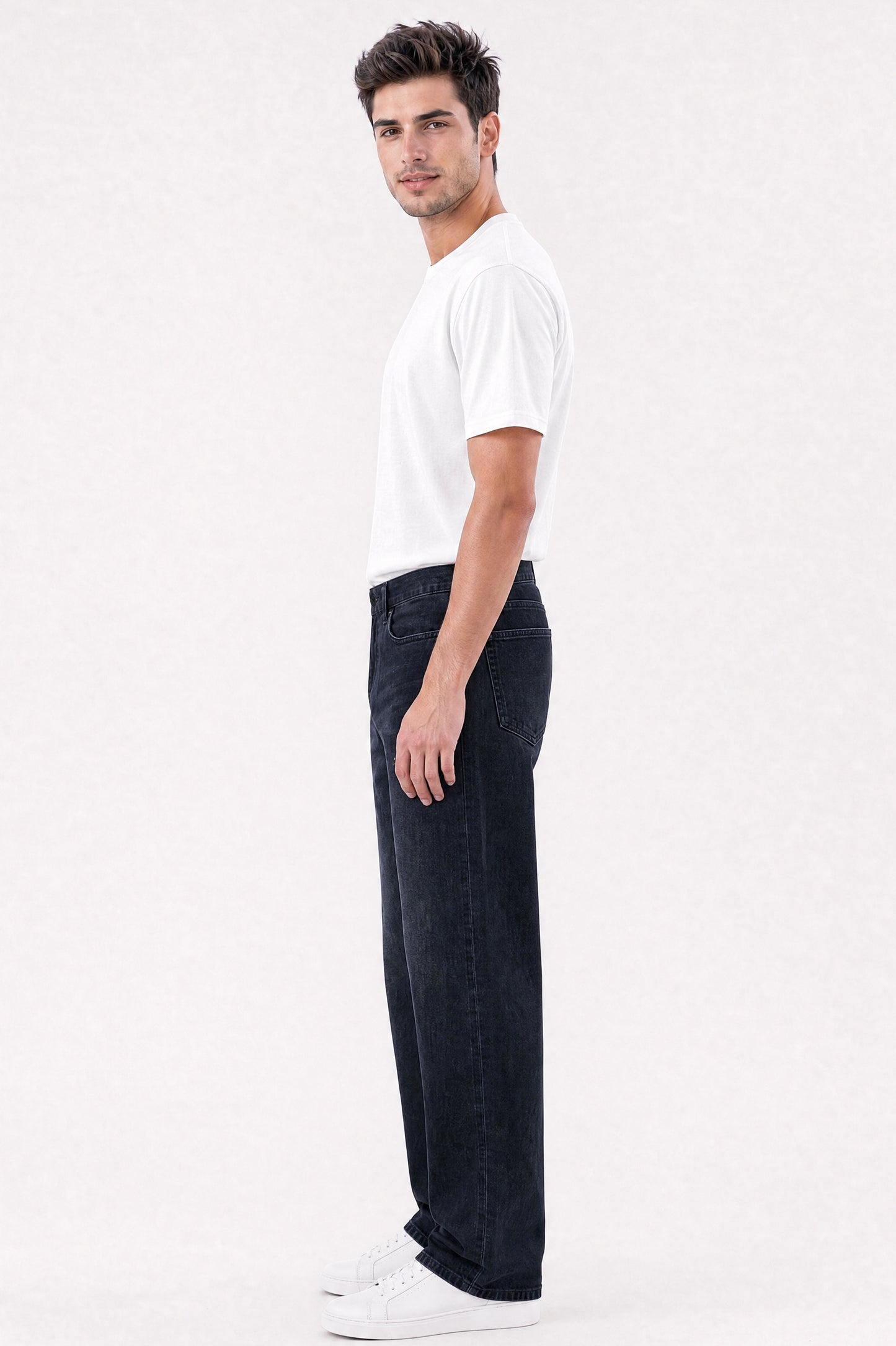 Loose Straight Fit Jeans Black