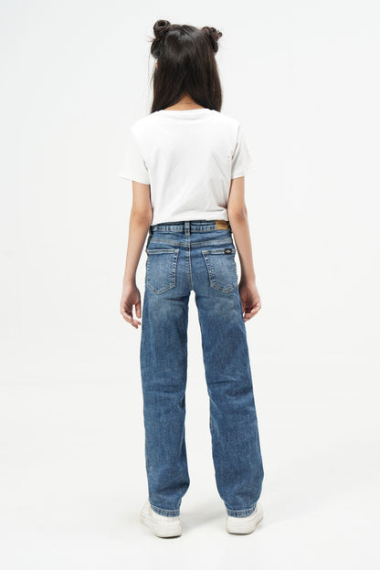 Stonewash Straight Jeans