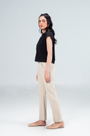 Beige Bootcut Pant