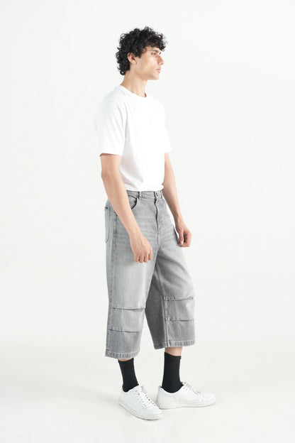 Pleated Grey Jorts